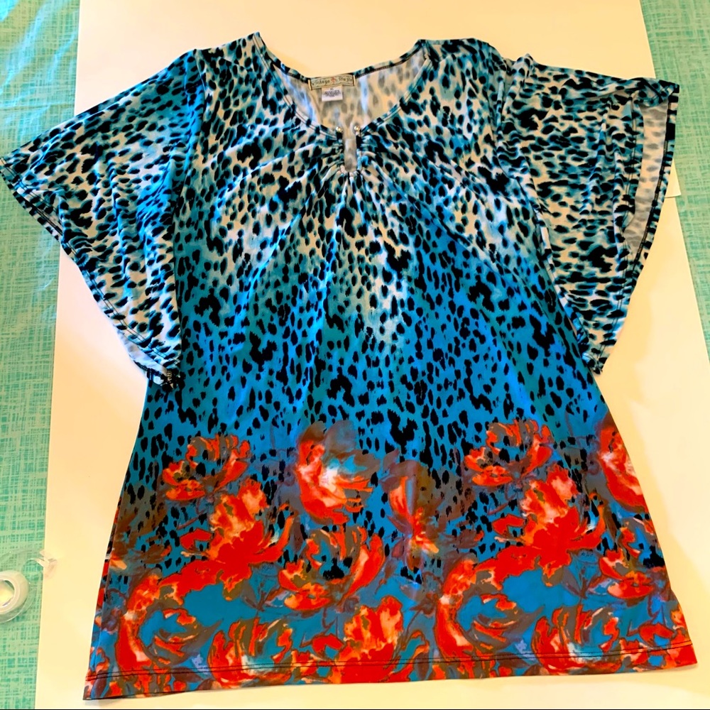 Vintage Susie XL leopard print Blouse